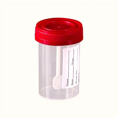 Sjúkrahús sæfð hægðir þvagílát með skeið 30ml 60ml 90ml 120ml